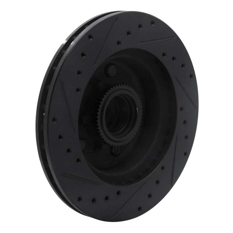 Chevrolet ASTRO Brake Rotor (1) - Front Right - R1 Concepts - Drilled & Slotted - Black - `90-`02